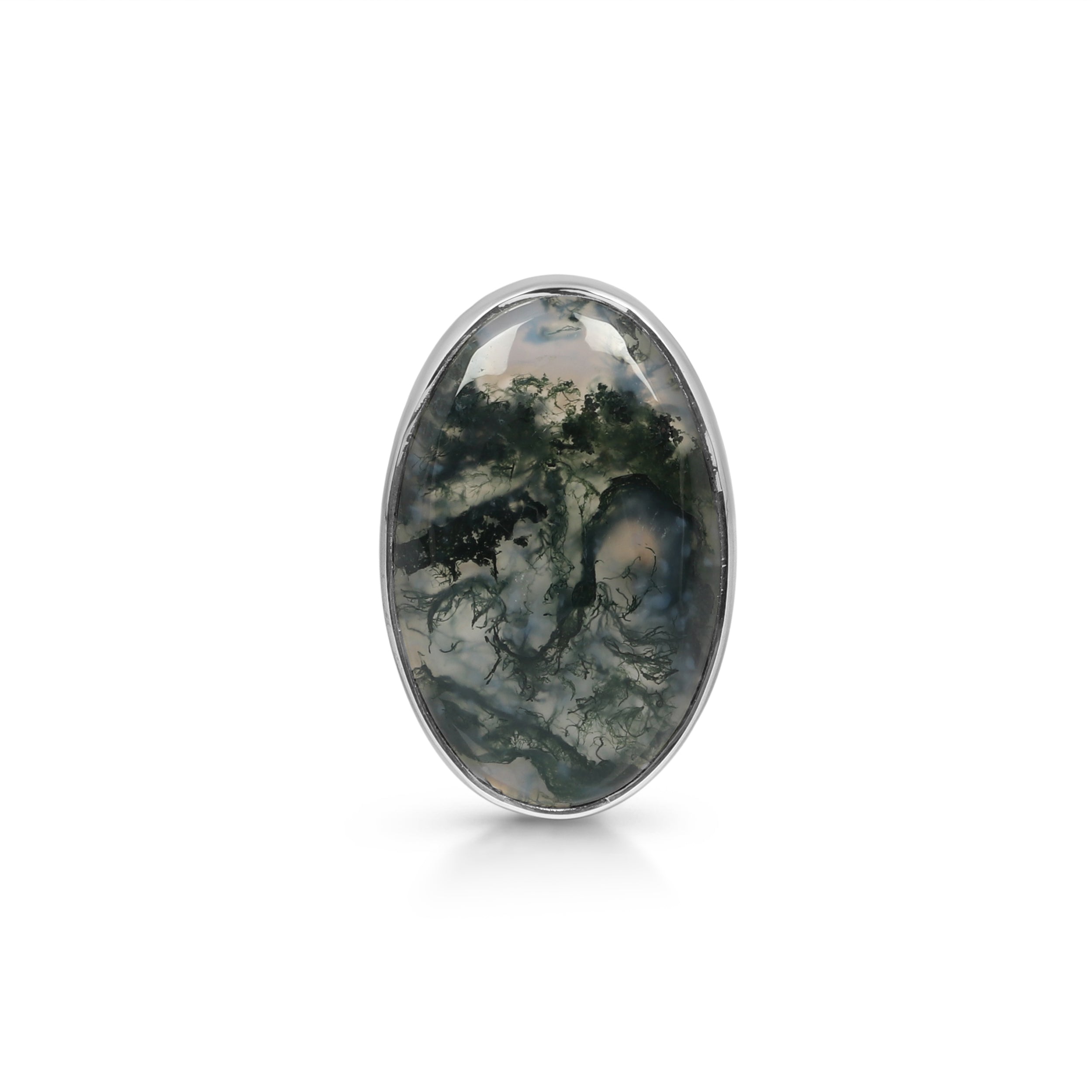 Moss Agate Adjustable Ring-(MOA-R-26.)